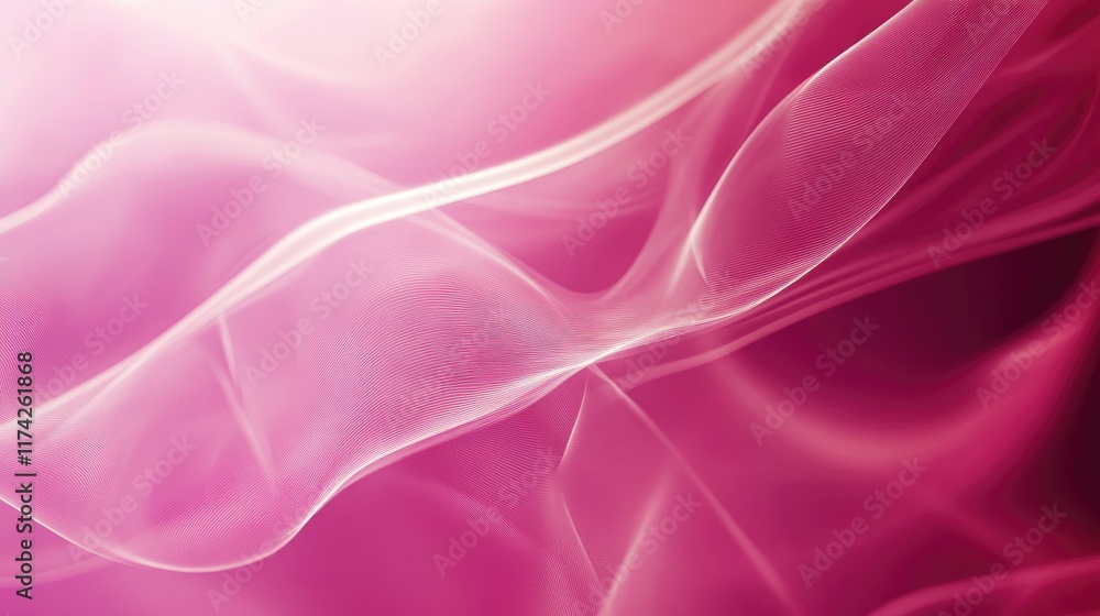 Obraz premium Abstract Fluid Waves in Shades of Pink Soft Background for Digital Design and Art Projects