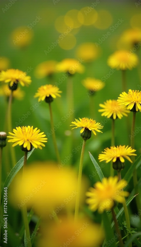 Softly falling petals from dandelion flowers create a natural carpet, countryside, petals, yellow Softly falling petals from dandelion flowers create a natural carpet, countryside, petals, yellow