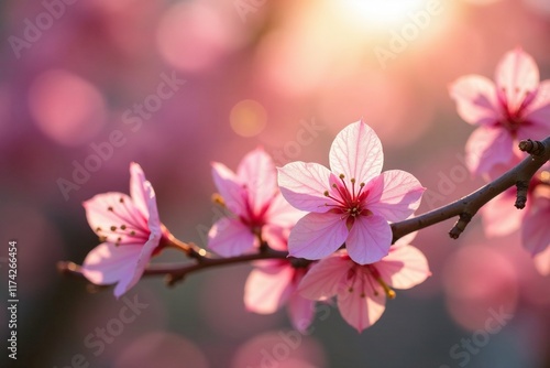 Wallpaper Mural Soft pink maple blossoms unfurl in gentle morning light, petals, gentle, flowers Torontodigital.ca