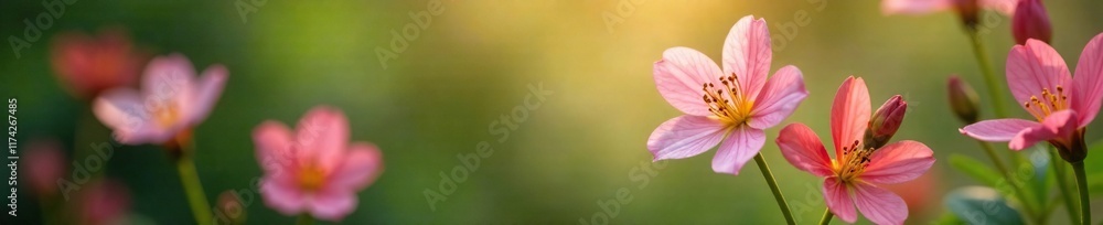 Delicate Alstroemeria flowers in soft focus against a serene garden backdrop, Soft focus, Alstroemeria flowers Delicate Alstroemeria flowers in soft focus against a serene garden backdrop, Soft focus, Alstroemeria flowers