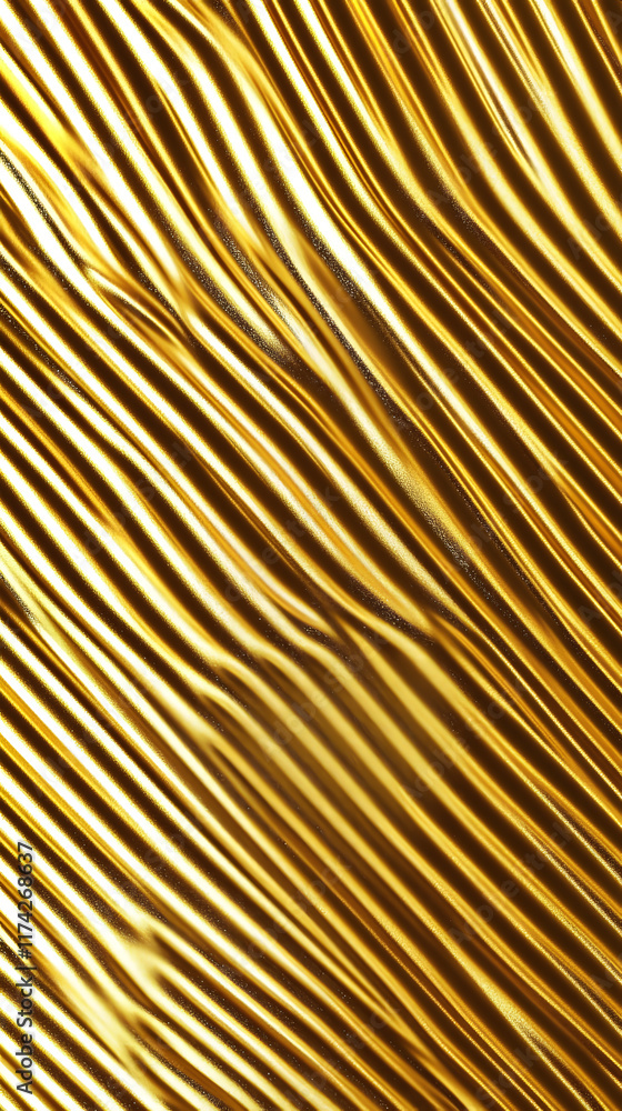 Fototapeta premium Diagonal Wavy Gold Texture