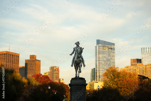 George Washington Statue in Boston