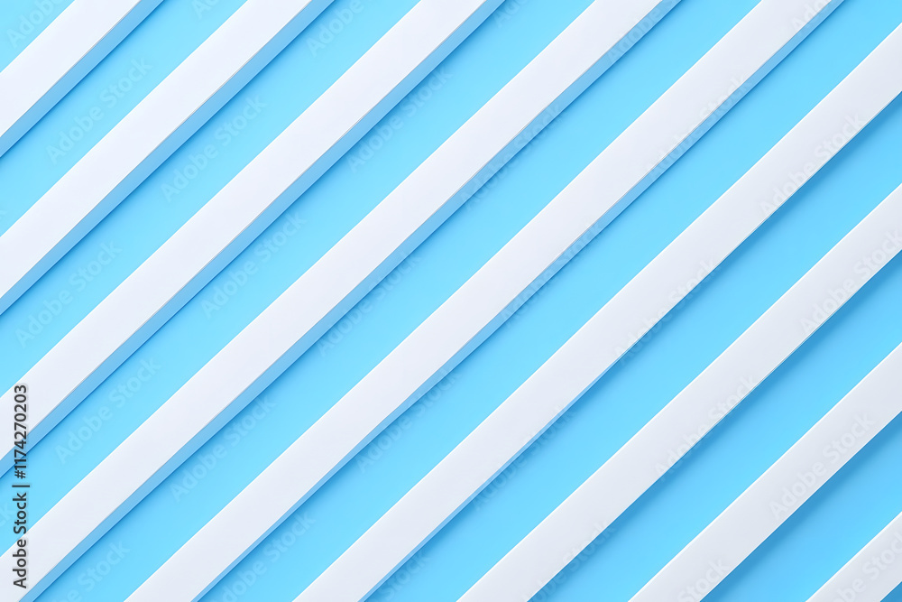 Obraz premium Diagonal White Rectangles on Light Blue Background