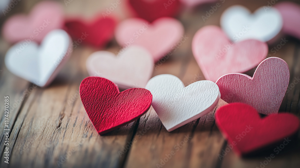 Obraz premium Valentines Day love ads background heart shape