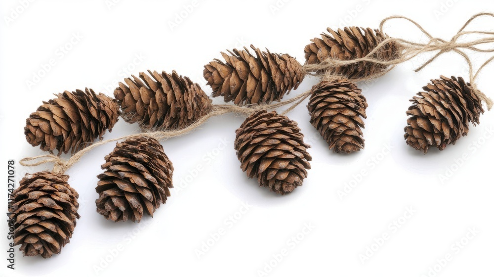 Pinecone Garland: Fresh or artificial pinecones on twine Pinecone Garland: Fresh or artificial pinecones on twine