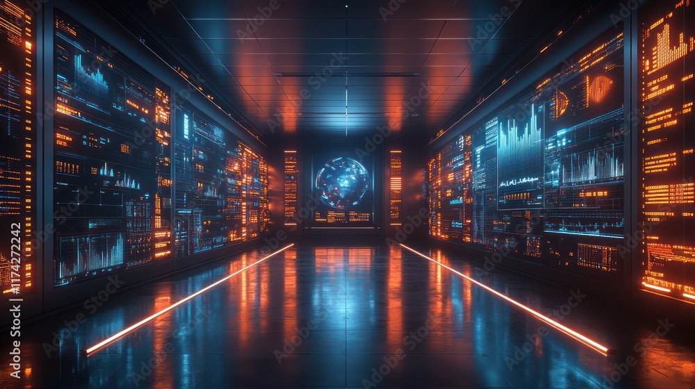 Futuristic Data Center Corridor: A Vision of Digital Innovation Futuristic Data Center Corridor: A Vision of Digital Innovation