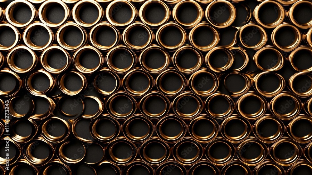 Intricate gold geometric patterns with seamless circles, radiating elegance, set against a rich black background for a luxurious design appeal Intricate gold geometric patterns with seamless circles, radiating elegance, set against a rich black background for a luxurious design appeal