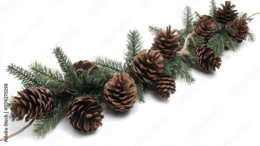 Pinecone Garland: Fresh or artificial pinecones on twine Pinecone Garland: Fresh or artificial pinecones on twine