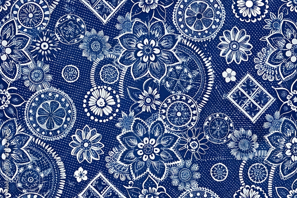 Ethnic ceramic tiles in portuguese azulejo. Hand drawn design. Set of vector seamless patterns. Blue vintage ornaments for surface texture, towels, pillows, wallpaper, print, web background. Ethnic ceramic tiles in portuguese azulejo. Hand drawn design. Set of vector seamless patterns. Blue vintage ornaments for surface texture, towels, pillows, wallpaper, print, web background.