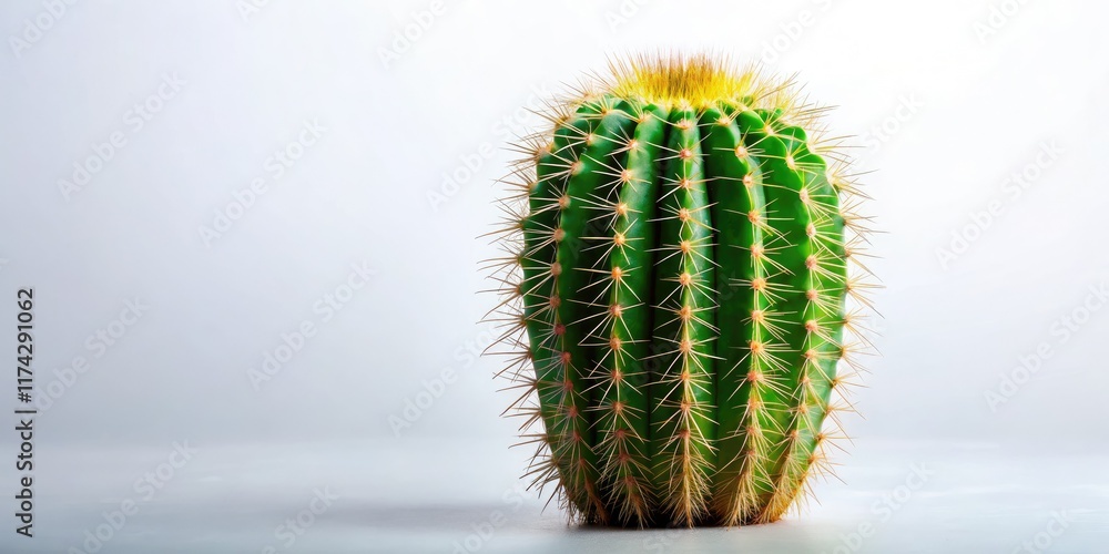 Isolated Cactus Architectural Photography, Minimalist Desert Plant, White Background, Modern Design Isolated Cactus Architectural Photography, Minimalist Desert Plant, White Background, Modern Design
