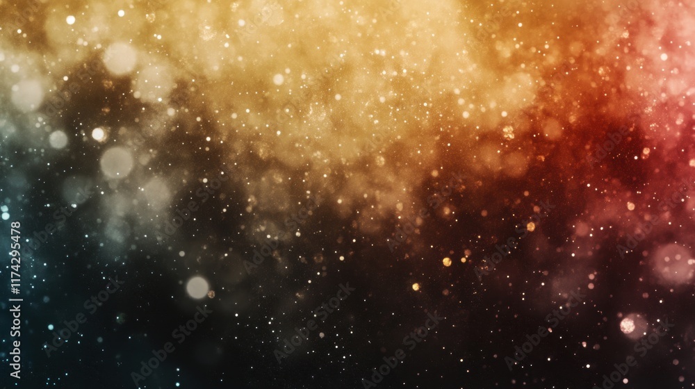 Obraz premium A vibrant cosmic galaxy filled with swirling colors and sparkling stars, evoking the beauty of the universe