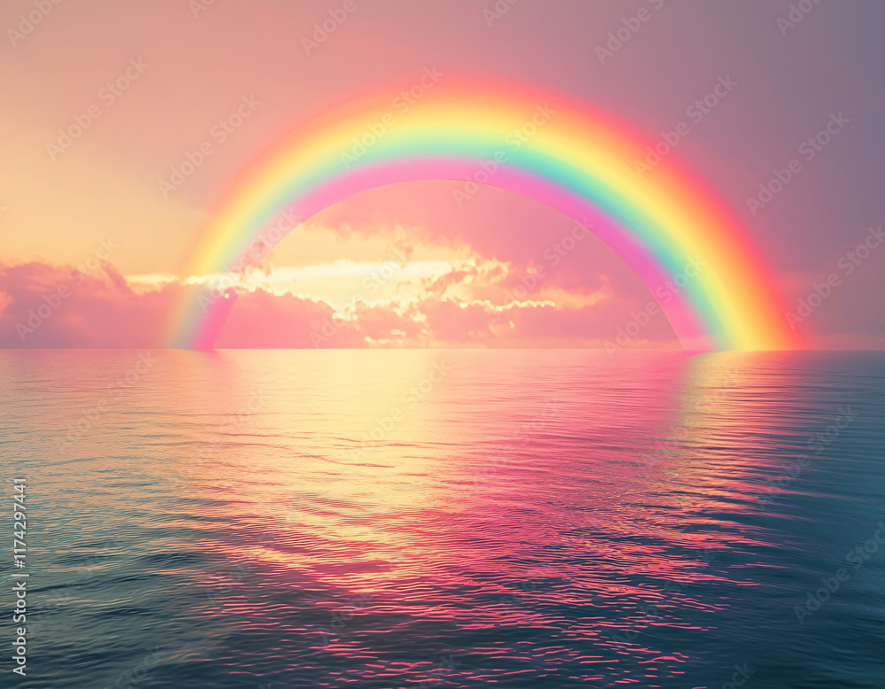 Rainbow Ocean Sunset