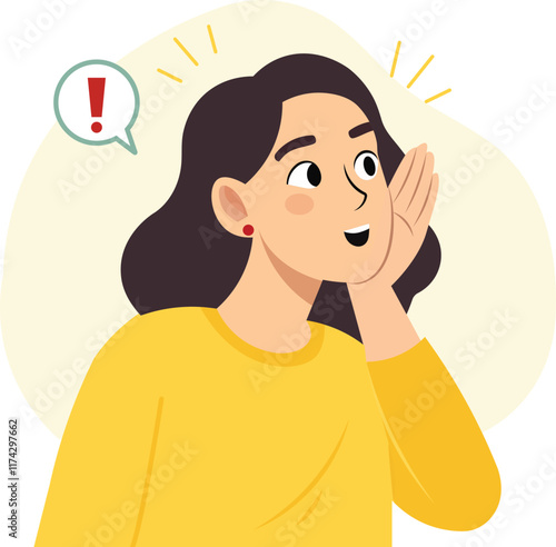 Hearing, listening, curiosity, gossip, deafness, illustration
