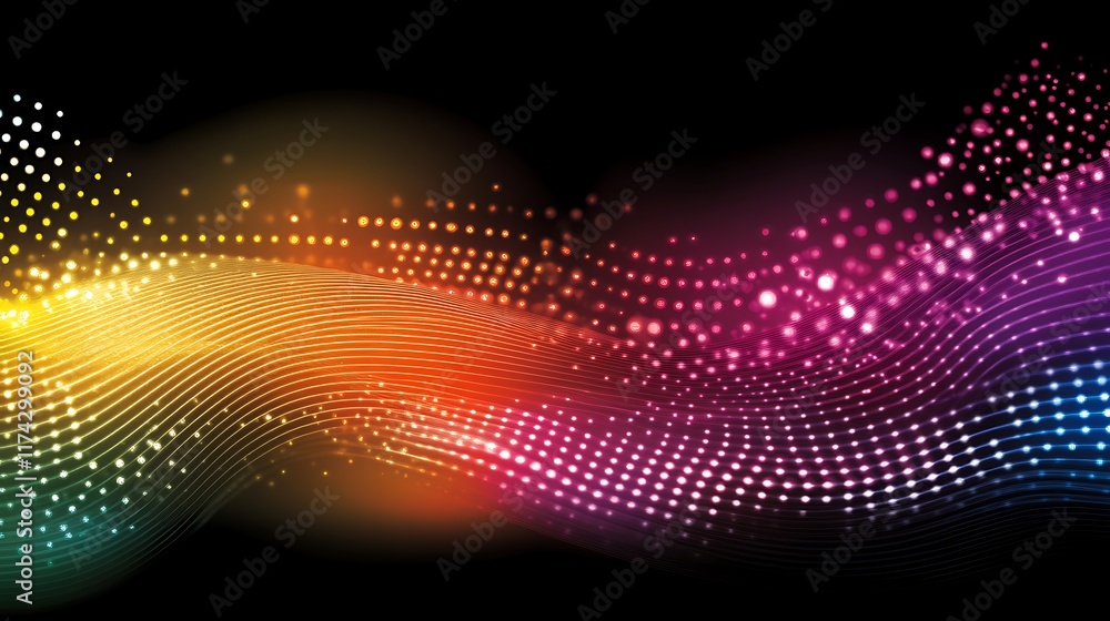 Abstract Rainbow Wave Light Pattern Design Abstract Rainbow Wave Light Pattern Design