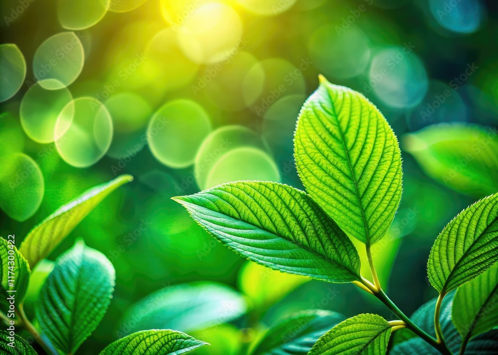 Lush Green Leaves, Blurred Background, High Depth of Field, Nature Photography, Bokeh Lush Green Leaves, Blurred Background, High Depth of Field, Nature Photography, Bokeh