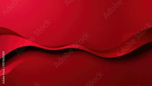 red abstract background with wavy lines, 