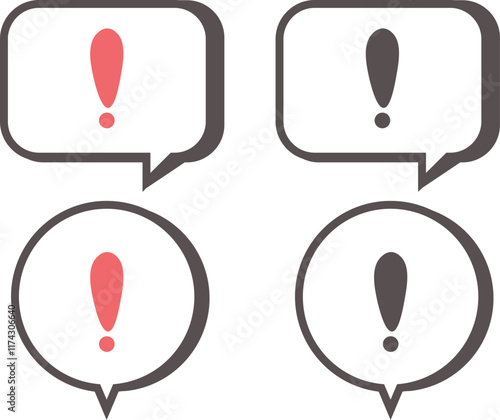 ビックリマークのふきだし　エクスクラメーション