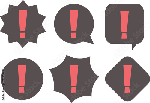 ビックリマークのふきだし　エクスクラメーション