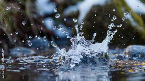 water flowing into the water
