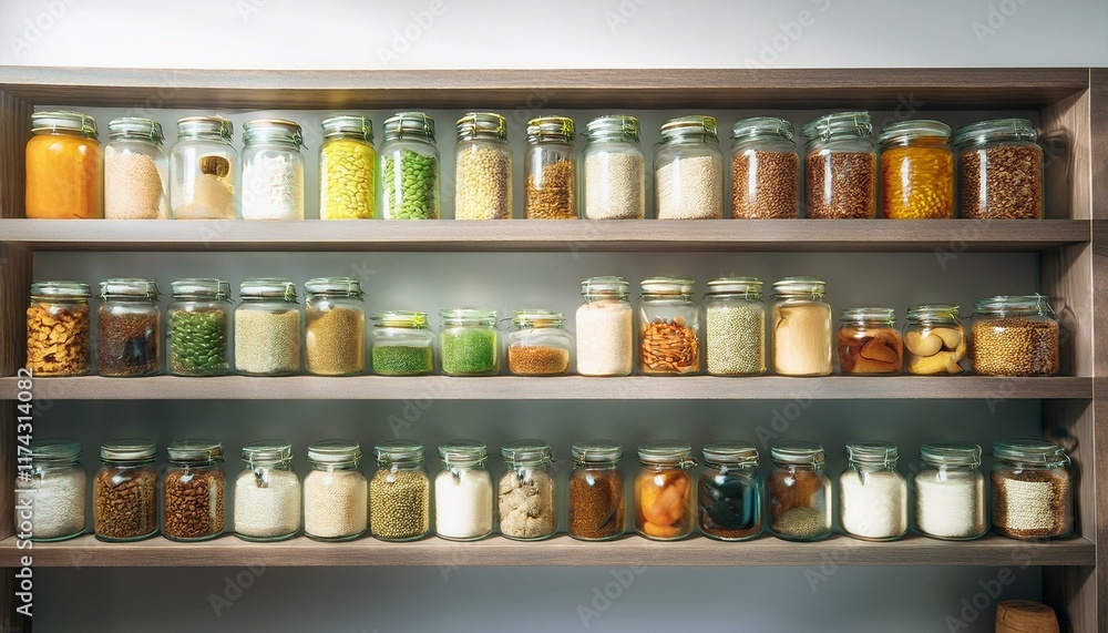 A serene pantry encourages mindfulness in cooking. A serene pantry encourages mindfulness in cooking.
