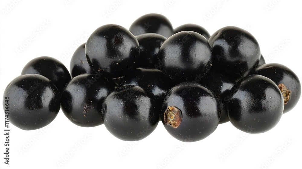 Glossy black currants isolated on white. These tart berries are packed with antioxidants and vitamins. Perfect for jams, juices, or desserts. Glossy black currants isolated on white. These tart berries are packed with antioxidants and vitamins. Perfect for jams, juices, or desserts.