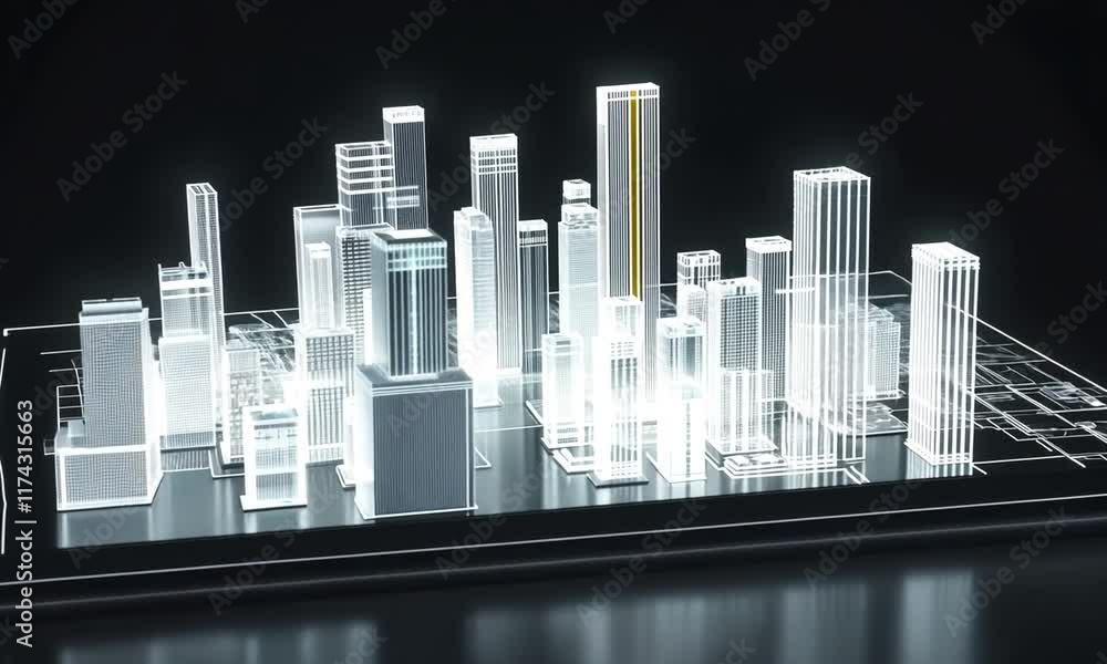 Futuristic Cityscape: A Digital Metropolis on a Tablet Futuristic Cityscape: A Digital Metropolis on a Tablet