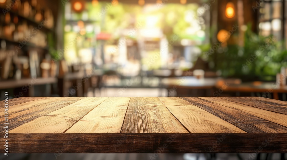 Empty rustic bar restaurant cafe wooden table space platform with defocused blurry pub interior sunny weather autumn summer spring warm cozy house cottage core mockup product display background Empty rustic bar restaurant cafe wooden table space platform with defocused blurry pub interior sunny weather autumn summer spring warm cozy house cottage core mockup product display background