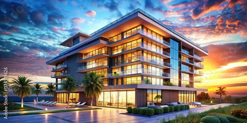 Wallpaper Mural Modern Sky Hotel, Minimalist Architecture Wallpaper Torontodigital.ca