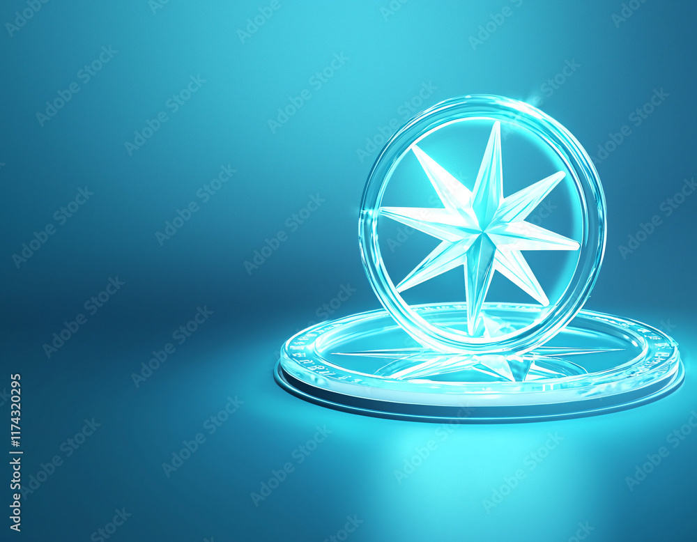 Glass Compass Rose Glass Compass Rose