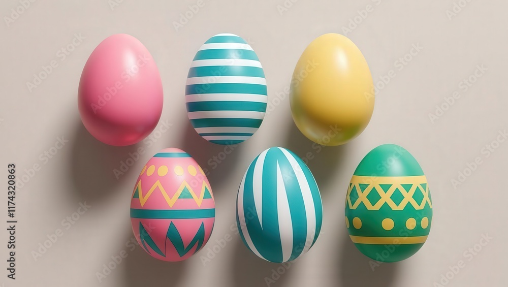 Vibrant abstract geometric easter egg designs digital art for easter day contemporary decor festive environment Vibrant abstract geometric easter egg designs digital art for easter day contemporary decor festive environment