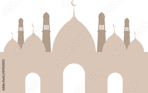 mosque silhouette background decoration