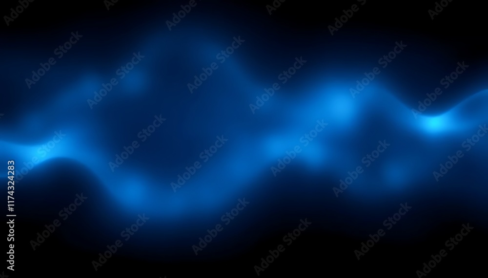 Abstract Blue Energy Wave Flowing Dark Background Design Abstract Blue Energy Wave Flowing Dark Background Design