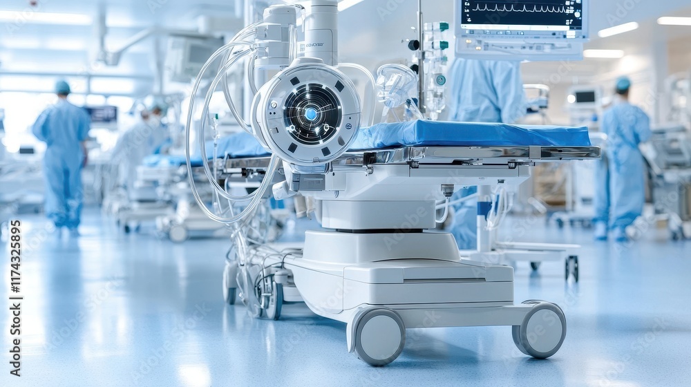 Advanced Medical Equipment in a Modern Hospital Operating Room Environment Advanced Medical Equipment in a Modern Hospital Operating Room Environment