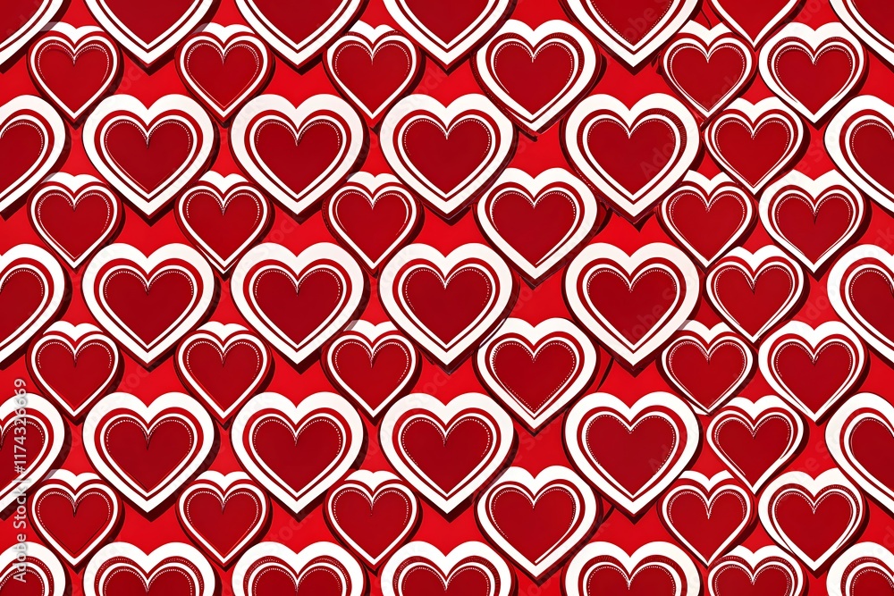 Seamless watercolor heart pattern on paper texture. Valentine's day background Seamless watercolor heart pattern on paper texture. Valentine's day background