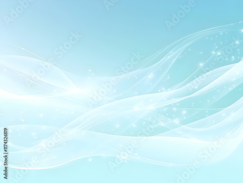 Abstract Light Blue Wave Background Illustration