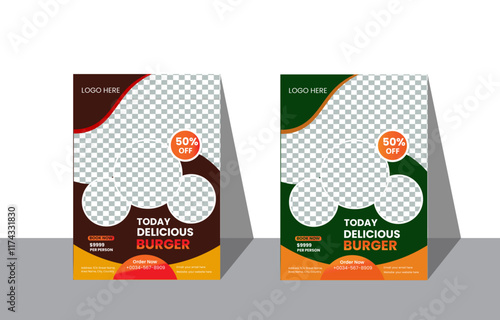 food and restaurant flyer design template