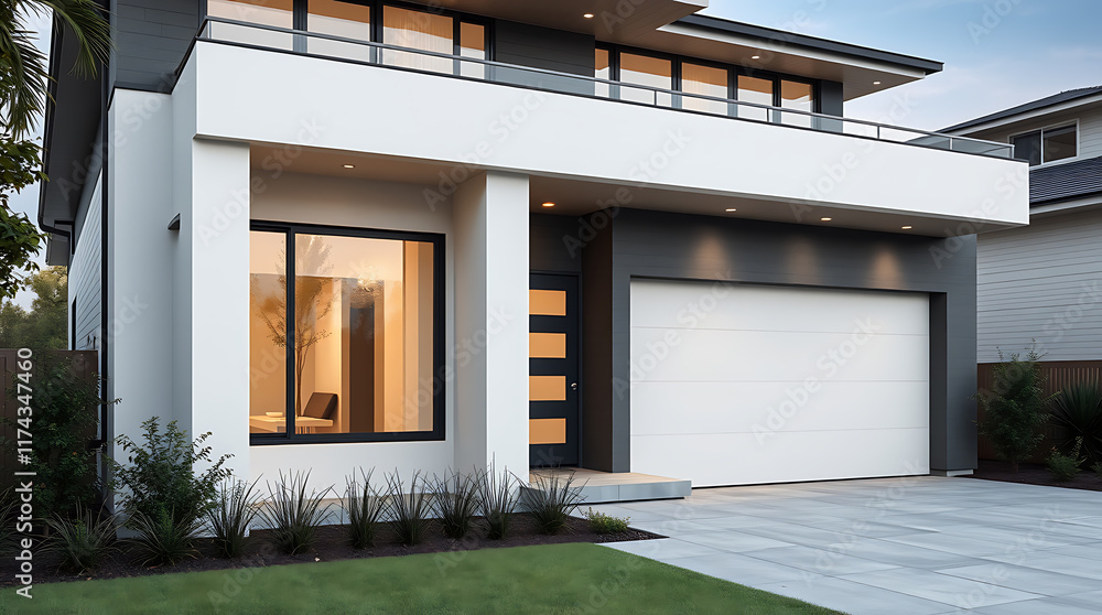 Contemporary Two-Story Residence with Attached Garage Contemporary Two-Story Residence with Attached Garage