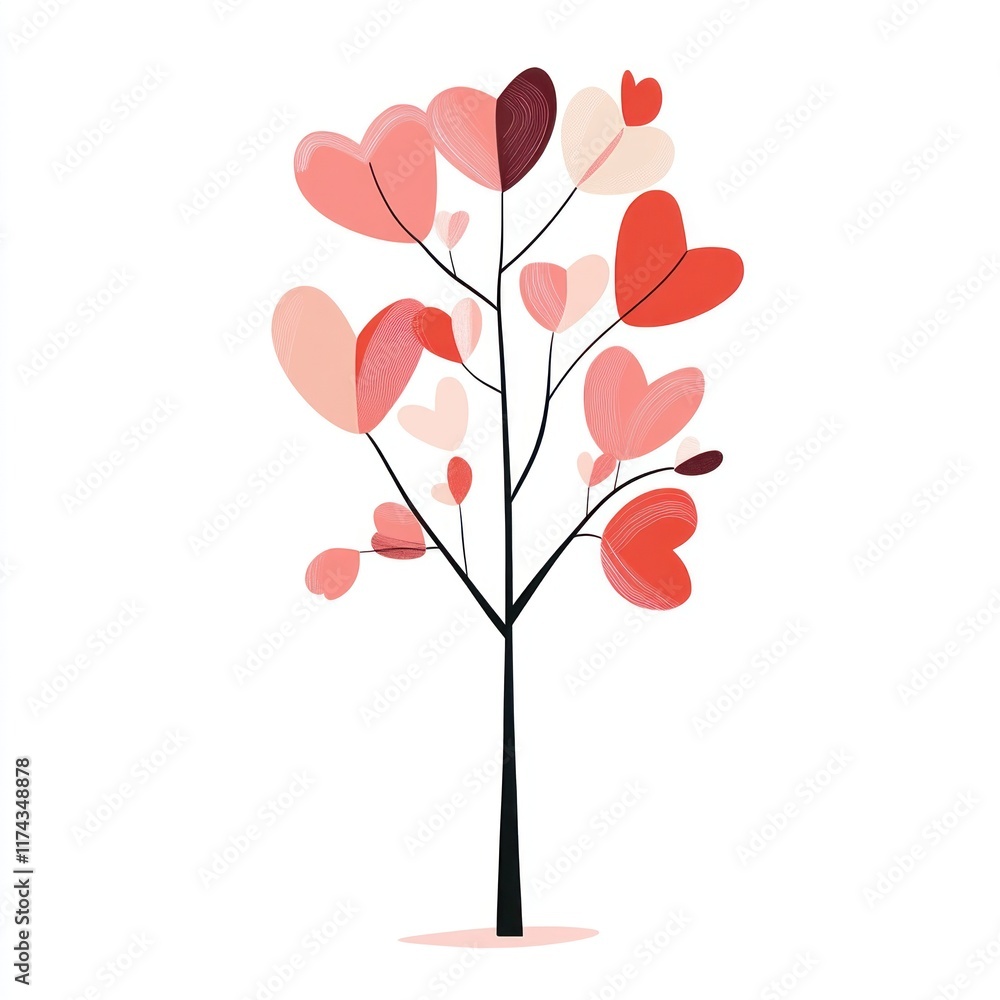 Heart-shaped leaves on a tree.