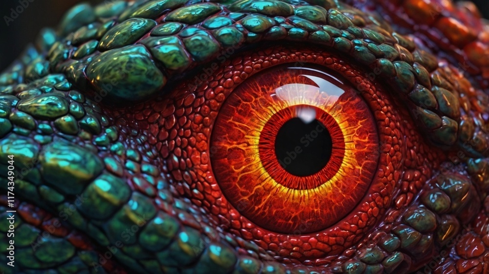Obraz premium close up of a animal eye, red