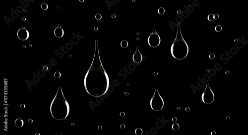 water drops on black overlay