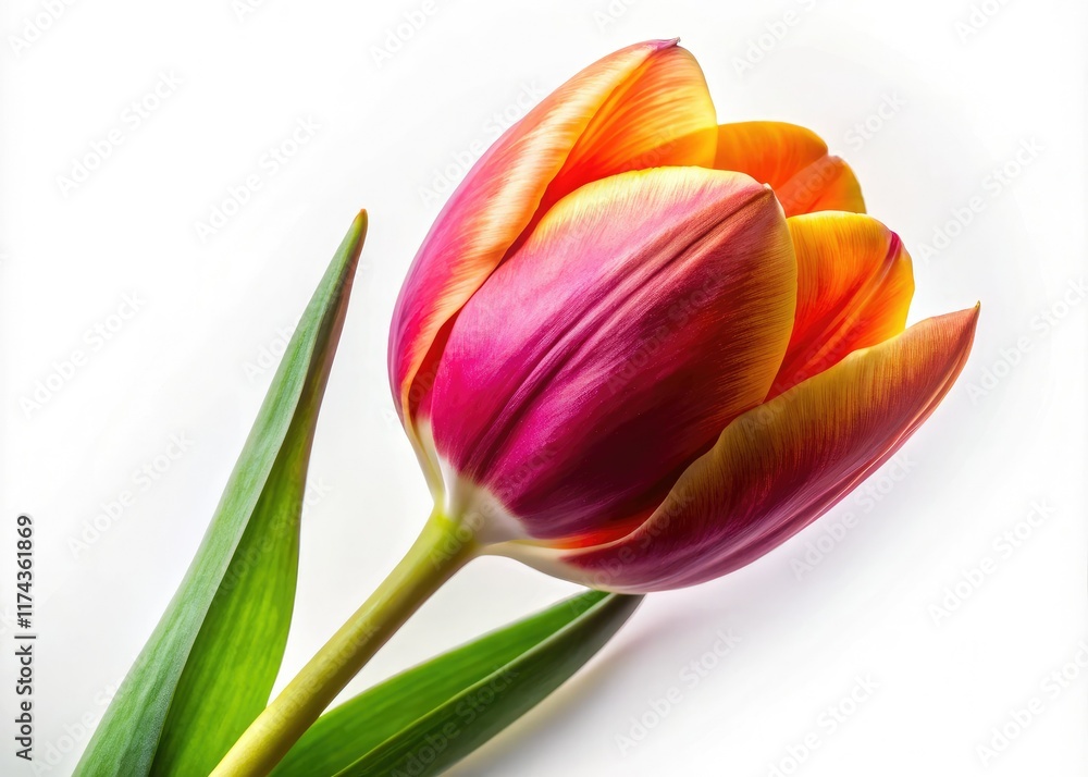 Spring Tulip Isolated on White - Architectural Photography AI Art Spring Tulip Isolated on White - Architectural Photography AI Art