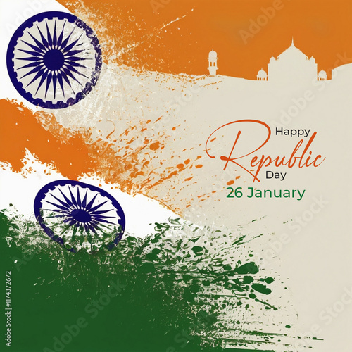 Indian republic day social media post template