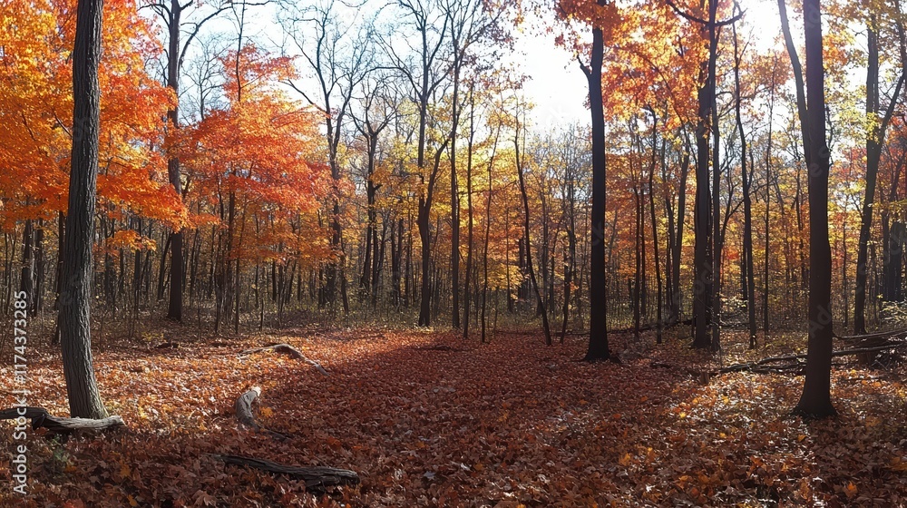 Autumn leaves falling forest path nature photography vibrant colors panoramic view seasonal beauty Autumn leaves falling forest path nature photography vibrant colors panoramic view seasonal beauty