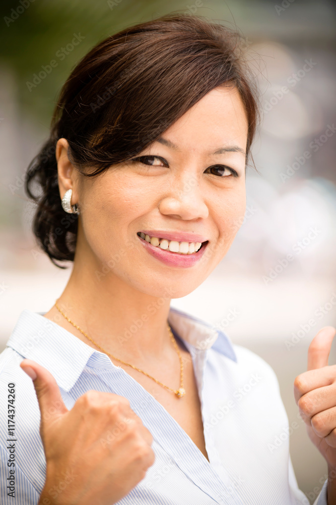 Portrait Adult Malaysian Woman Business Concept Head Shoulders Smiling Portrait Adult Malaysian Woman Business Concept Head Shoulders Smiling
