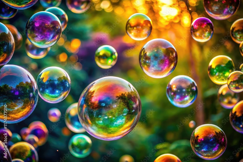 Vibrant Soap Bubbles Burst, Colorful Abstract Background Vibrant Soap Bubbles Burst, Colorful Abstract Background
