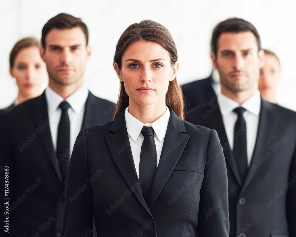 Business leaders in suits professional image in corporate office space Business leaders in suits professional image in corporate office space