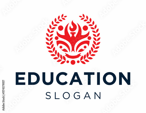 The logo design is about Education and was created using the Corel Draw 2018 application with a white background.