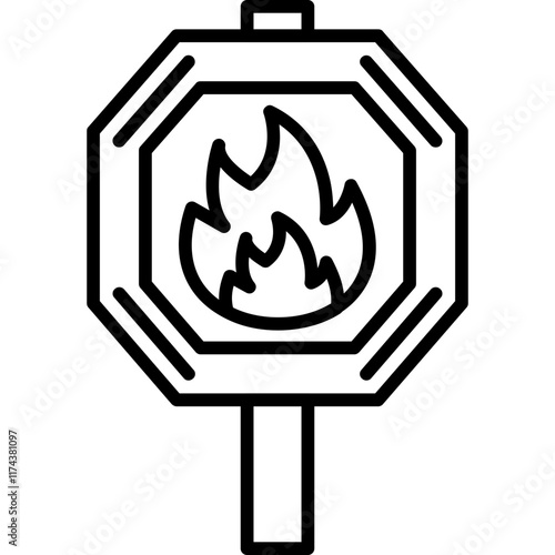Fire Lane Sign Icon