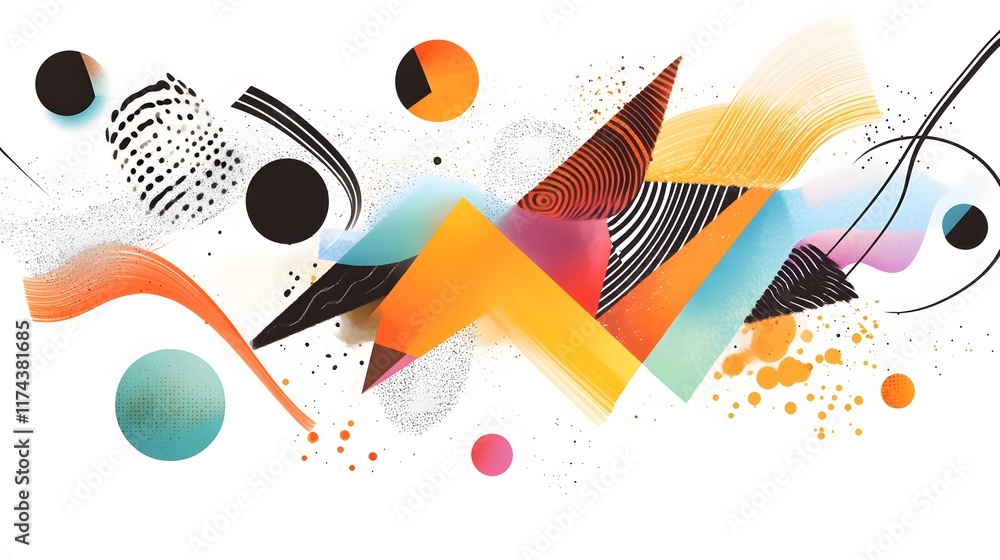 Obraz premium Dynamic abstract art composition creative studio digital artwork modern environment artistic viewpoint visual concept