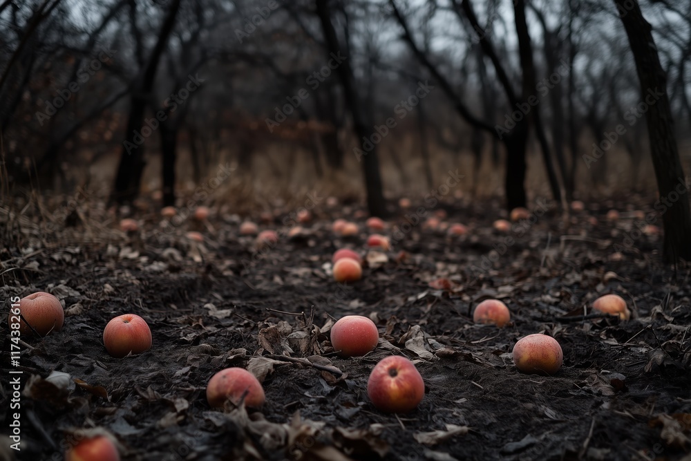 Obraz premium bitter bite barren orchard its